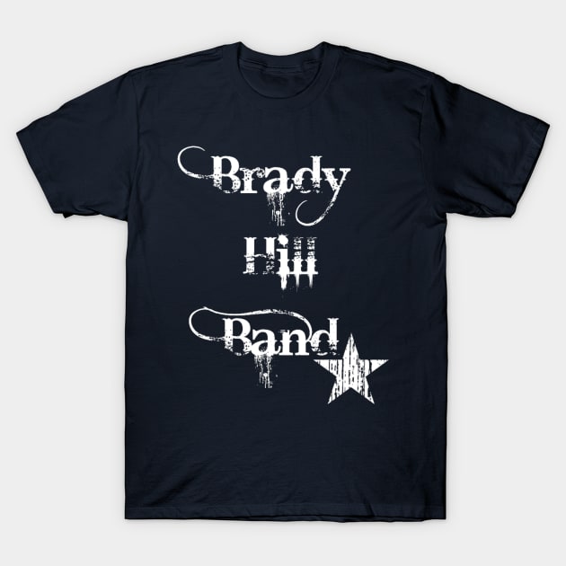 Brady Hill Band White Logo T-Shirt by Brady Hill Band Shop